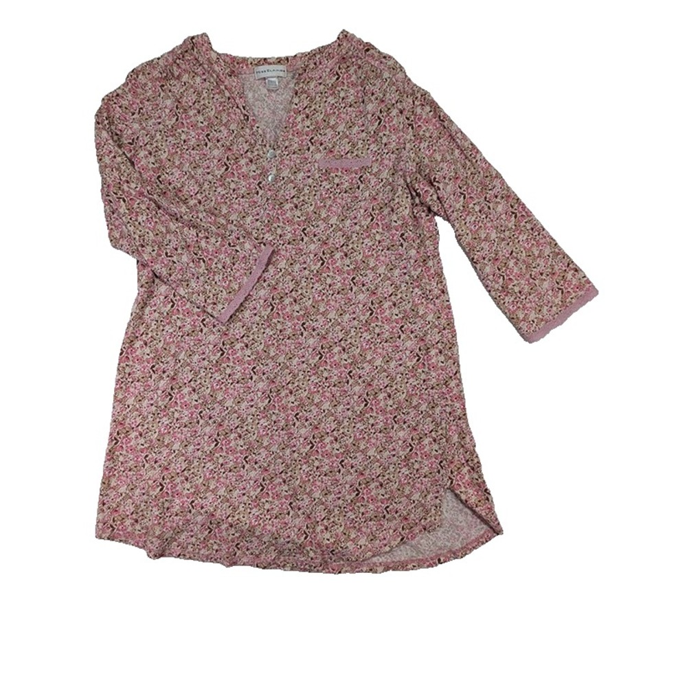 Miss Elaine Nightshirt Gown Womens L Pink Cottage Coquette Prairie Soft Girl